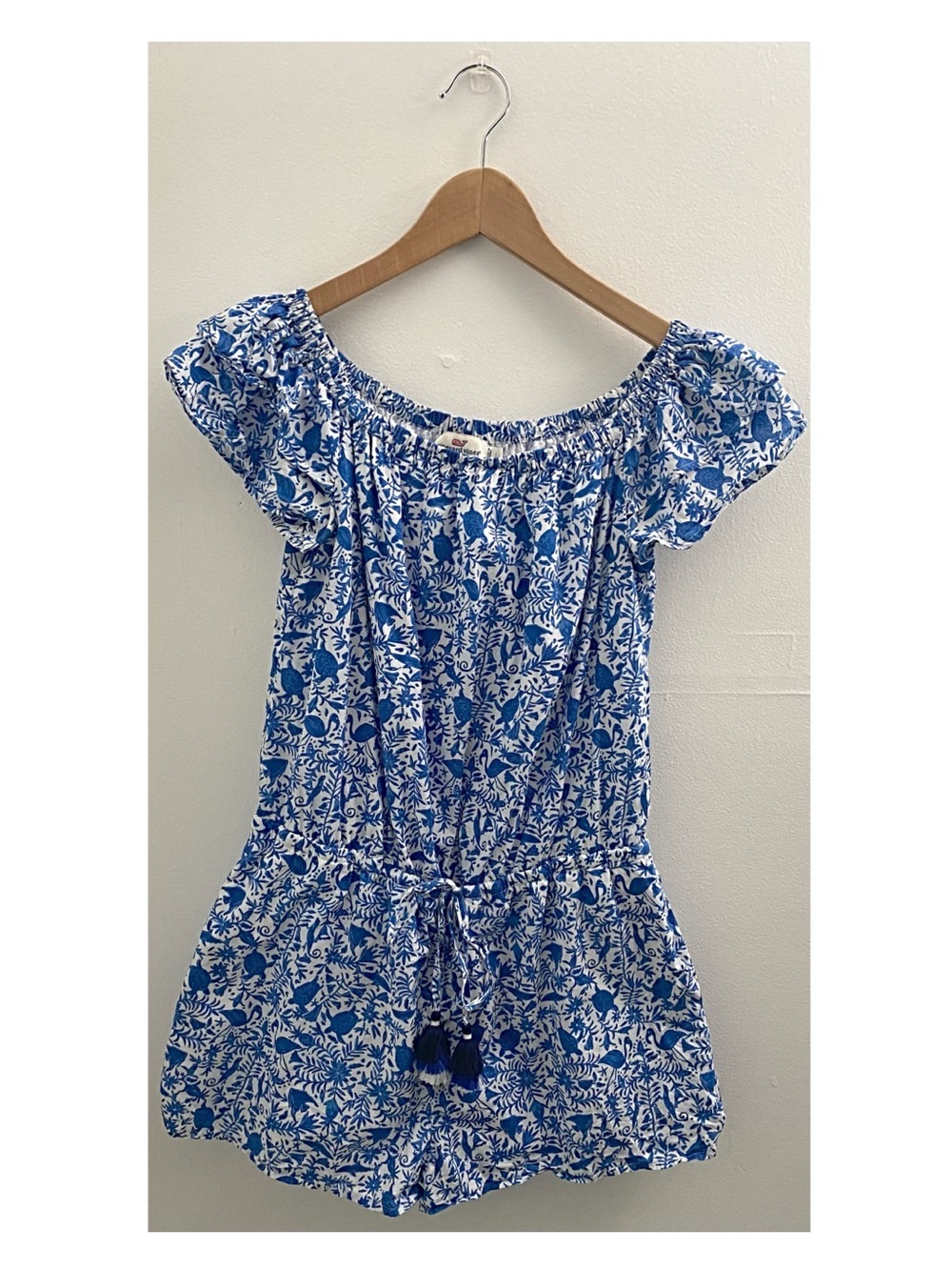 Vineyard Vines Bahamas Otomi Romper Size Small 100% Cotton Vacation Cruise